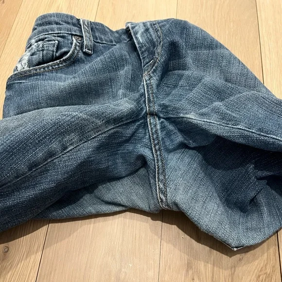 7 For All Mankind 7FAM "A" Pocket Bootcut Wide Flare Leg Jeans Blue Size 30 - Picture 9 of 16